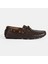 Erkek Kahve Bağcık Detaylı Slip-On Deri Loafer 1