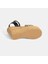 Kadın Siyah Toka Aksesuarlı Deri Detaylı Slingback Dolgu Topuklu Sandalet 3
