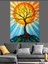 Güneş ve Yaşam Ağacı Dekoratif Kanvas - Mdf Ahşap Tablo 1