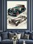Retro Klasik Araba Dekoratif Kanvas - Mdf Ahşap Tablo 4