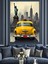 Sarı Taksi ve Özgürlük Dekoratif Kanvas - Mdf Ahşap Tablo 2
