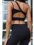 Asana Omuz Detay Spor Siyah Crop 3