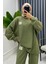 Mint Klasik Fitilli Kazak ve Pantolon Takım 3