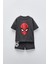 Erkek Çocuk Siyah Örümcek Temalı T-Shirt ve Şort Takım 2
