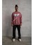 Erkek Güvercin Baskılı Sweatshirt - Gül Kurusu 1