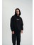 Kapşonlu Double Oversize Dijital Patchli Sweatshirt - Siyah 4