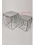 Seta Marble Kare Sehpa 2li Set Altın 52*52*67 - 41*41*57 cm 1