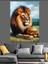 Burger Aslan Dekoratif Kanvas - Mdf Ahşap Tablo 3