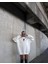 Oversize Üç Iplik Bisiklet Yaka Baskılı Sweatshirt - Beyaz 2
