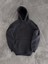 Kapüşonlu Üç Iplik Penye Basic Sweatshirt - Füme 1