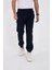 Unisex Kışlık Üç Iplik Lastikli Eşofman Pantolon - Lacivert 2