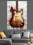 Renkli Elektro Gitar Dekoratif Kanvas - Mdf Ahşap Tablo 2