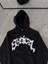 Üç Iplik Kapüşonlu Baskılı Oversize Sweatshirt- Siyah 2