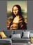 Burger Tutan Mona Lisa Dekoratif Kanvas - Mdf Ahşap Tablo 1