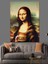 Burger Tutan Mona Lisa Dekoratif Kanvas - Mdf Ahşap Tablo 2