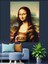 Burger Tutan Mona Lisa Dekoratif Kanvas - Mdf Ahşap Tablo 3