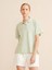 Kadın Mavi Oversize Pamuklu Polo Yaka Basic Tişört 1