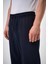 Erkek Regular Fit Bağcıklı Düz Paça Pantolon Lacivert 5