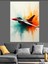 Modern Jet ve Hareket Illüstrasyonu Dekoratif Kanvas - Mdf Ahşap Tablo 4