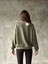 Osy Modal Yumuşak Dokulu Kumaş Bisiklet Yaka Oversize Sweatshirt - Haki 2