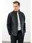 Erkek Önü Kapitone Eşofman Üstü Siyah 1