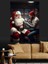 Dövme Yaptıran Noel Baba Dekoratif Kanvas - Mdf Ahşap Tablo 4