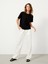 Kadın Siyah Oversize Pamuklu Basic Tişört 2