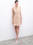 Çıtçıtlı Kısa Elbise - Bej 2