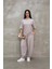 Osy Modal Yumuşak Dokulu Kumaş Oversize Bisiklet Yaka T-Shirt Jogger Eşofman Altı Eşofman Takımı - Gri 1