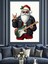 Rocker Noel Baba Dekoratif Kanvas - Mdf Ahşap Tablo 1