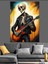 Gitar Çalan Iskelet Dekoratif Kanvas - Mdf Ahşap Tablo 3