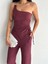 Asimetrik Crop Pantalon Ikili Takım - Gül Kurusu 3