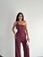 Asimetrik Crop Pantalon Ikili Takım - Gül Kurusu 4