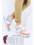 LMB2100 Bağcıklı Sneaker Genç Çocuk Spor Ayakkabı Bebe Mavi Pudra Pembe 5