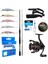 Profesyonel Spin Seti Wave Power 8'0 2.44 cm 15-40 gr 2 Parça Spin Kamışı&okuma Ceymar Hd CHD-3000A Matt Black 7+1bb Olta Makinesi 1