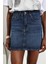 Lacivert Mini Denim Etek 5