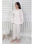 Isob Ekru Kalp Desenli %100 Pamuk Kız Çocuk Kısa Kollu Pijama Takımı 8-13 Yaş 41408-E 1