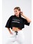 724106_Yeni Sezon Kadın Oversize Geniş Kalıp Baskılı Crop Boy Kısa Kollu Sportif Tshirt 2