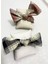 2'li Scrunchie Fiyonklu Ekose Lastikli Toka Siyah Kırmızı 1