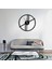 Minimal Çizgili Modern Siyah Metal Duvar Saati – 40 cm Sessiz Mekanizma 5