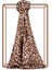 Leopar Desenli Ipek Şal 02452 Kahve 2