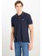 Erkek Regular Fit Polo T-Shirt Navy 1