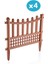 SY-5998 Elite Plastik Dekoratif Bahçe Çiti 4'lü Set 60X55 cm Kahverengi 1