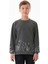 Baskılı Bisiklet Yaka Erkek Çocuk Sweatshirt 1