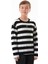 Şeritli Bisiklet Yaka Erkek Çocuk Sweatshirt 3