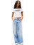 Bisiklet Yaka Beyaz Kadın T-Shirt DW0DW20631YBL 1