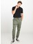 Lastikli Bel Lastikli Paça Haki Erkek Pantolon MLM04008801 Jogger Pantolon 4