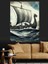 Viking Gemisi Dekoratif Kanvas - Mdf Ahşap Tablo 3