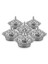 6 Adet Motif Işlemeli Yuvarlak Metal Lokumluk (356-6) 1