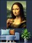Hamburger Yiyen Mona Lisa Dekoratif Kanvas - Mdf Ahşap Tablo 4